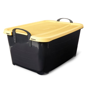 Life Story 55 Quart Stackable Storage Bin, Heavy Duty Lidded Container, 18 Pack