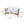Outdoor Wooden Loveseat with Cushions - White/Teak