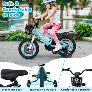 14 Inch Kids Bike with Adjustable Handlebar and Saddle for 3-5 Years Old-14 inches