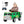 12V Battery Powered Electric Vehicle with Remote Control and Trash Bin-Green
