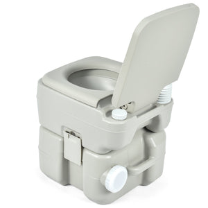 5.3 Gallon 20 L Portable Travel Toilet for Camping RV Indoor Outdoor