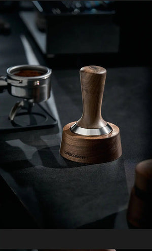 Walnut Espresso Tool Organizer Stand - Multi-Slot Storage for Tamper & Distributor Under $36