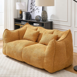 Comfortable Dual Beanbag Chair With High Resilience Foam Core For 2 People
