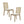 Dining Chair With Synthetic Cane Back And Upholstered Seat (Set of 2) - Natural