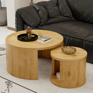 Round Nesting Coffee Table Set of 2