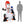 HOMCOM 6' Christmas Inflatable Snowman with Penguins