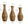 3 Piece Artificial Rattan Floor Vase Set Decorative Accent For Living Room, Hallway & Entryway, Ideal For Dried Or Silk Flower Arrangements - Beige