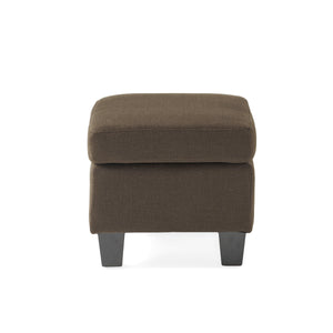 Upholstered Ottoman, Chocolate