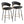 Jie - Fixed Height Contemporary Counter Stool With Swivel Round Footrest (Set of 2)