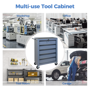 Rolling Metal Tool Chest with 5 Drawers