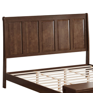 Sleigh Bed Frame With Tall Headboard And Storage Bench