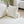 L-Shaped Sectional Sofa With Removable Ruffled Skirt, Flared Arms, Ottoman - White