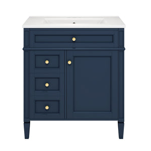 Bathroom Vanity With Medicine Cabinet, Royal Mirror Cabinet, Modern Bathroom Storage Cabinet With 2 Soft Closing Doors And 4 Drawers