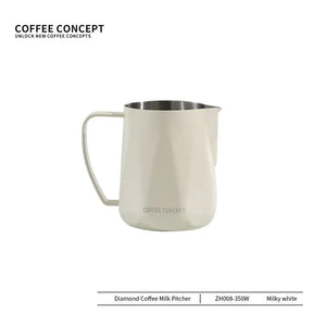 Best Geometric Milk Pitcher for Latte Art - Diamond Faceted 350ml/600ml