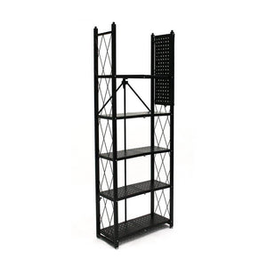 Origami 6 Shelf Bookcase Open Organizer Freestanding Living Room Shelves, Black