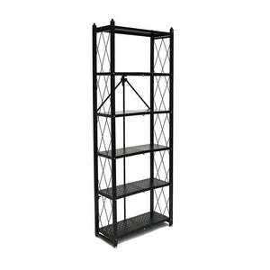 Origami 6 Shelf Bookcase Open Organizer Freestanding Living Room Shelves, Black