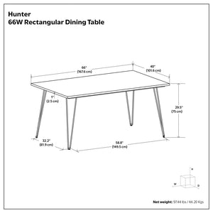Hunter - Square Tabletop Dining Table