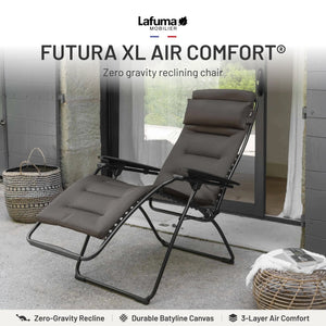Lafuma LFM3123-7057 Futura Air Comfort XL Series Outdoor Relaxation Chair, Taupe