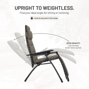 Lafuma LFM3123-7057 Futura Air Comfort XL Series Outdoor Relaxation Chair, Taupe