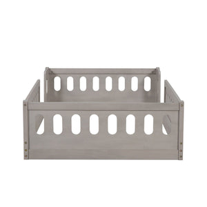 Platform Bed With Guardrail
