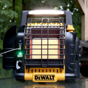 Dewalt 12,000 BTU Portable Cordless Heavy Duty Propane Radiant Heater, Black