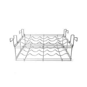 Origami 3 Shelf Kitchen Island Bar Cart with Double Wine Rack Bottle Holder