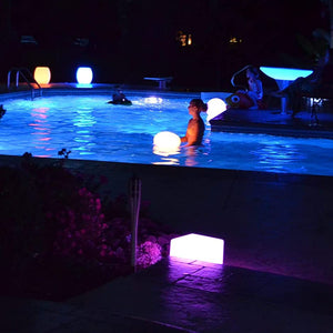 Main Access 16" Weatherproof Color Changing LED Cube Block Seat for Pool or Spa - TRAPSKI