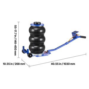 Air Jack, 3 Ton/6613 lbs Triple Bag Air Jack with Six Steel Pipes
