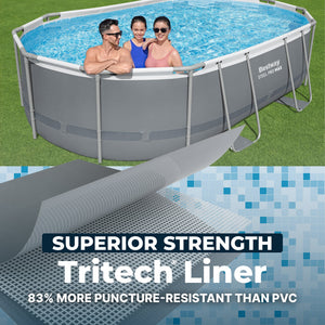 Bestway Steel Pro MAX 16' x 10' x 42" Oval Above Ground Swimming Pool Set