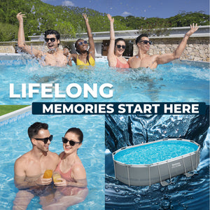 Bestway Steel Pro MAX 16' x 10' x 42" Oval Above Ground Swimming Pool Set