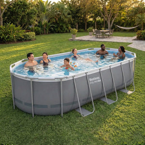 Bestway Steel Pro MAX 18' x 9' x 48" Oval Above Ground Outdoor Swimming Pool Set