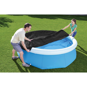 Bestway Flowclear Fast Set 8' Round Swimming Pool Cover for Above Ground Pools