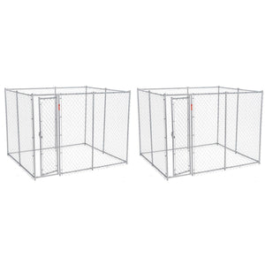 Lucky Dog 10 x 5 x 6" Heavy Duty Outdoor Chain Link Dog House Kennel (2 Pack)