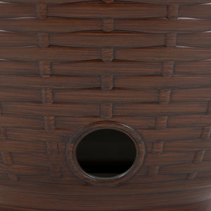 Liberty Garden 100 Foot Wicker High Density Resin Water Hose Storage Pot, Bronze