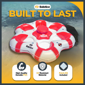 Swimline Solstice Inflatable SuperChill Island 6 Person Water Raft Float Lounger