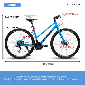 A28250 Road Bike With Aluminum Alloy Wheels, 21-Speed Gear System