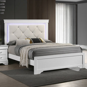 3 Piece Bedroom Set With LED Lighting, 2 Nightstands