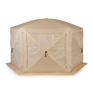 CLAM Quick-Set Pavilion 12.5 x 12.5 Foot Portable Outdoor Canopy Shelter, Tan