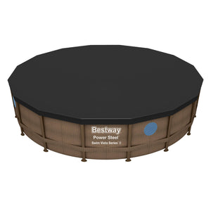 Bestway Round PVC 16' Pool Cover for Above Ground Pro Frame Pools (Cover Only)