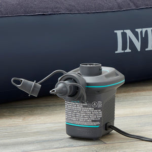 Intex Inflatable Corner Sectional Sofa with 120V Quick Fill AC Electric Air Pump