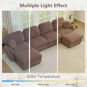 137" Chenille Cloud 4-Seater Sofa