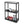 Gracious Living 3 Shelf Fixed Height Light Duty Storage Unit, Black (3 Pack)