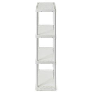 Gracious Living 4-Shelf Fixed-Height Light-Duty Solid Shelving Storage, White