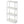 Gracious Living 4 Shelf Fixed Height Solid Light Duty Home Storage Unit, White