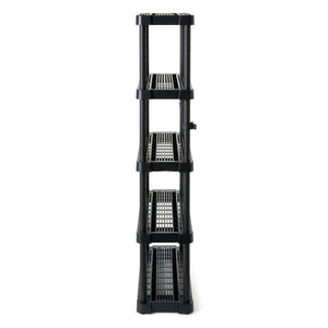 Gracious Living 5 Shelf Adjustable Ventilated Medium Duty Shelving Unit, Black