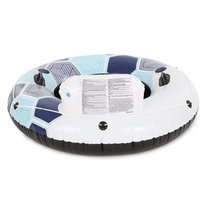 Bestway CoolerZ Rapid Rider Inflatable Lake Pool Tube Float, Blue/Gray, 6 Pack
