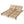 Light Teak Finish Acacia Wood Double Chaise Lounger