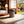 Round Geometric Outdoor End Table - Marble