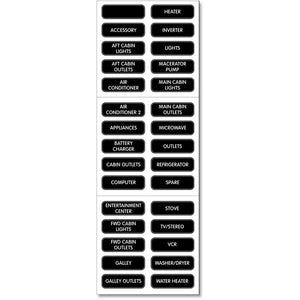 Blue Sea 8031 AC Panel Basic 30 Label Set