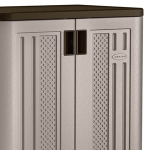 Suncast 9 Cu Ft Heavy Duty Resin Garage Base Storage Cabinet, Platinum (2 Pack) - TRAPSKI